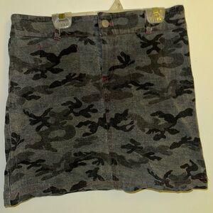 Lucy Love Black Camouflage Mini Skirt